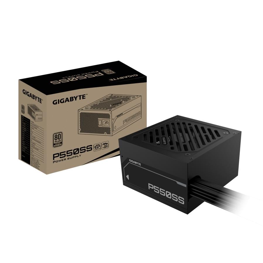 Gigabyte GP-P650SS, ATX, 550 W, PCIe 5.0, 80 PLUS Silver, PCI-e 6+2 Pin x2, 120 mm, Black