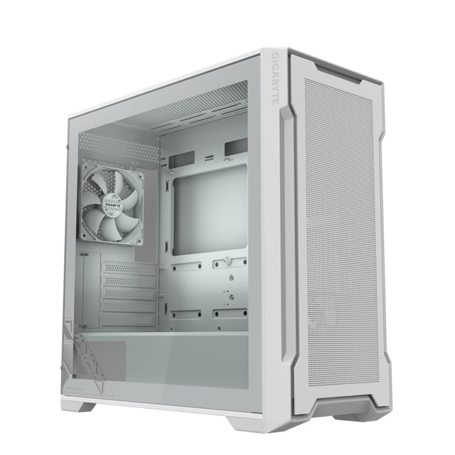 Gigabyte GB-C102GI C102 GLASS Gaming Midi Tower, White, Micro-ATX, Glass, Plastic, Steel