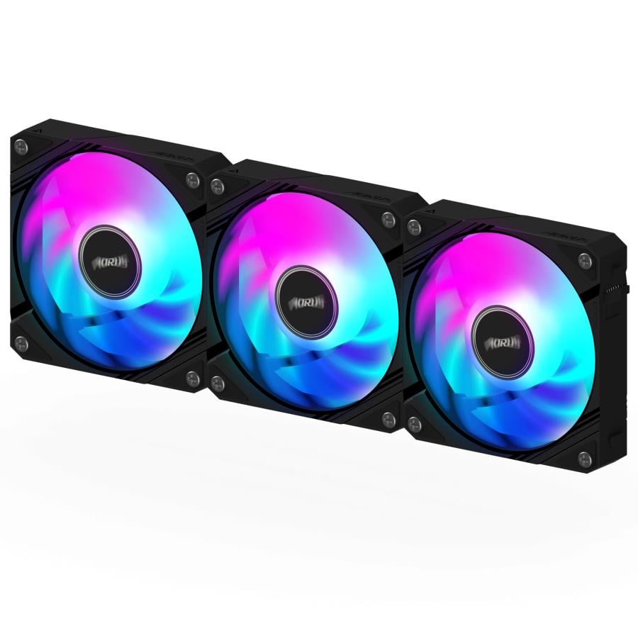 Gigabyte GP-ECFAN1203 AORUS EZ CHAIN FAN 120 (3-Pack) 12 cm, Black