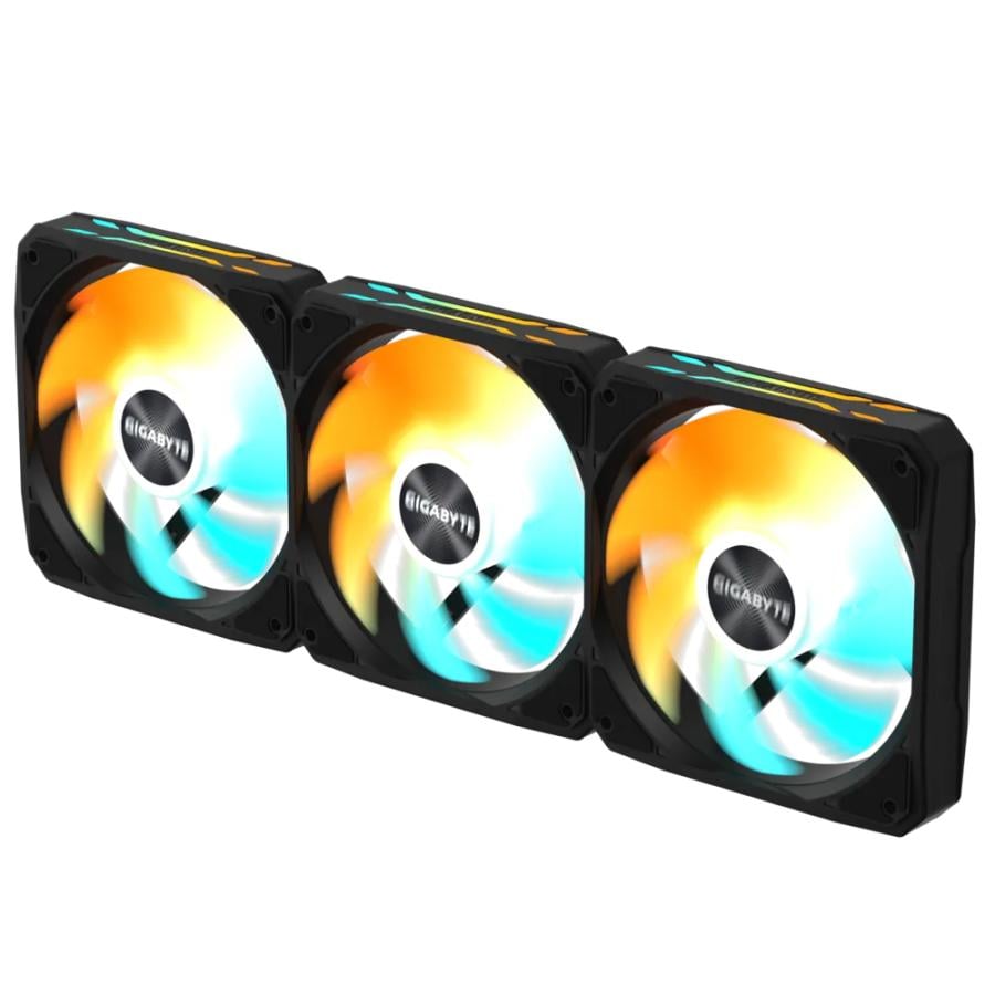 Gigabyte GP-GBT EZFAN1203 GIGABYTE EZ CHAIN FAN 120 3-Pack Black, 120mm ARGB, 500~2200 RPM