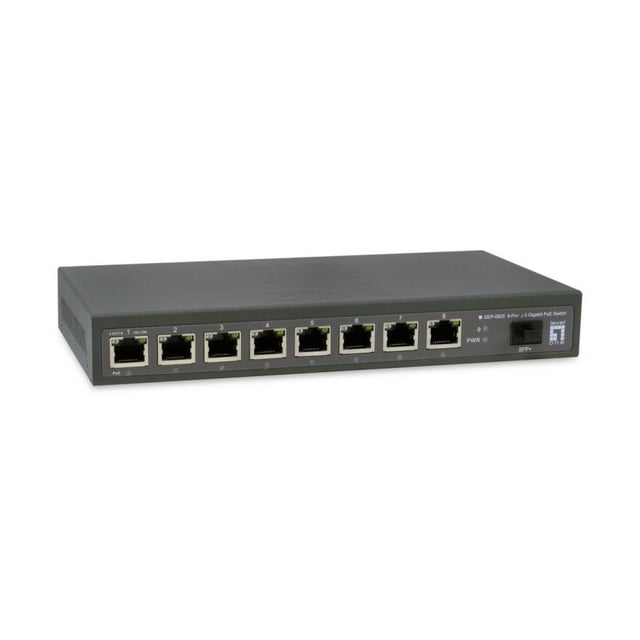 Levelone 52092603101 GEP-0925 9-Port 2.5 Gigabit PoE Switch,802.3af/at/bt, 8-Port,1x 10G/SFP+