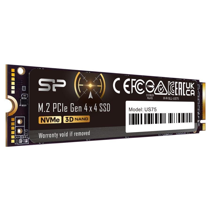Silicon Power SP04KGBP44US75S5 US75 SSD, 4 TB, PCIe Gen 4x4 PCIe Gen 4x4, 3D NAND, HBM, HS