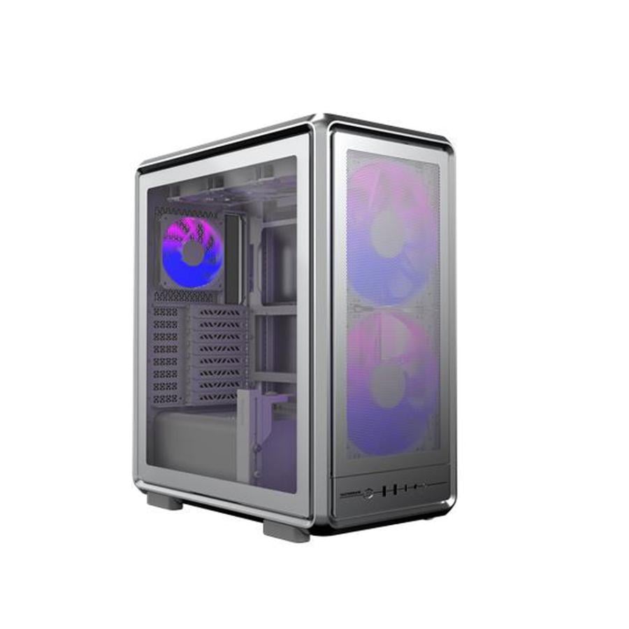 Cooler Master MF500M-SHNN-S00 Masterframe 500 Mesh Silver, Window, 2x 200mm (non ARGB) 1x 120mm