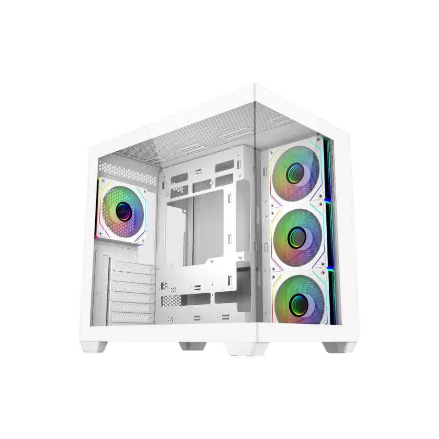 Cooler Master E681-WHNN-S00 Elite 681 White, 270° Full-View Tempered Glass, Seamless Bevel, 4x ARGB