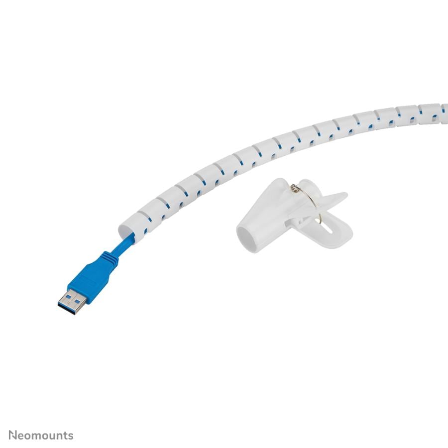 Neomounts ADS06-140WH Cable sleeve for 1-3 cables, Universal, Desk, Plastic, White