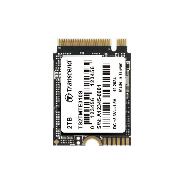Transcend TS2TMTE310S 310S SSD, 2TB, M.2 2230, PCIe Gen4x4, NVMe, 3D TLC, DRAM-less, 5000 MB/s