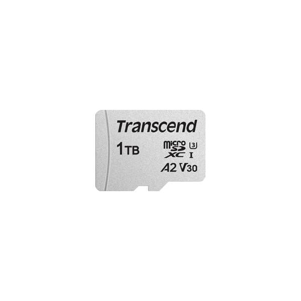 Transcend TS1TUSD300S-A 300S microSDXC w/ adapter, 1TB, U3, V30, A2, 100/85 MB/s, Silver