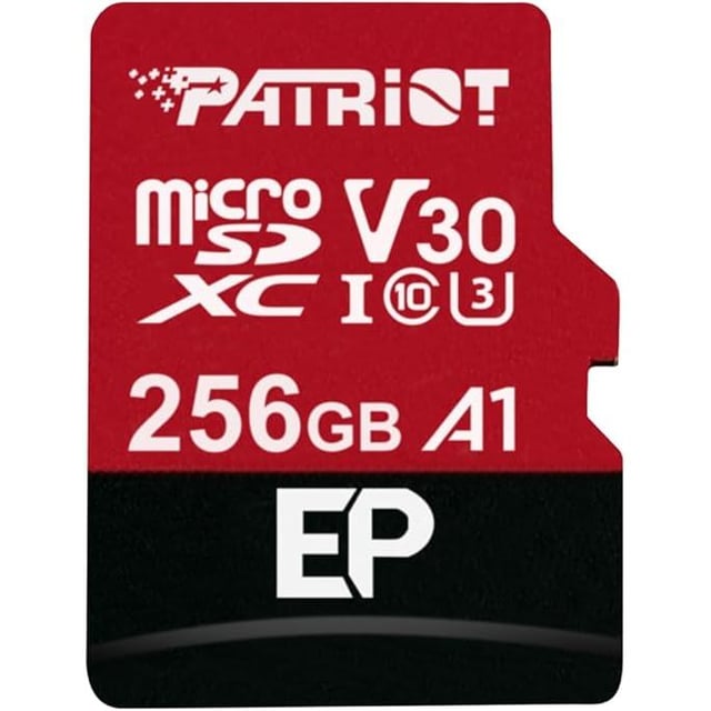 Patriot PEF256GEPEXMCX EP SERIES EXPRESS MICRO SDXC, 256GB, V30, A1, U3, 90 MB/s, W/O adapter