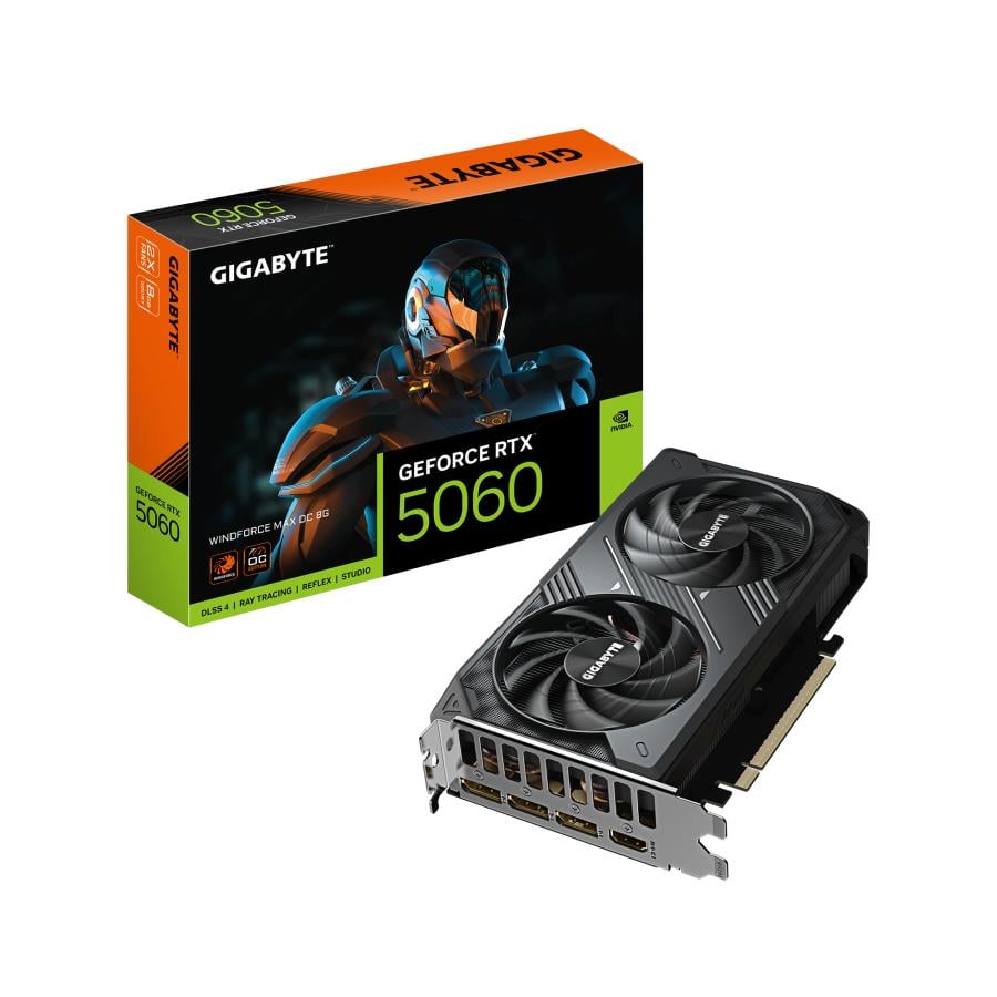 Gigabyte GV-N5060WF2MAX OC-8GD GeForce RTX™ 5060 WINDFORCE MAX OC 8G, PCIe5, 8 GB, GDDR7, 128b
