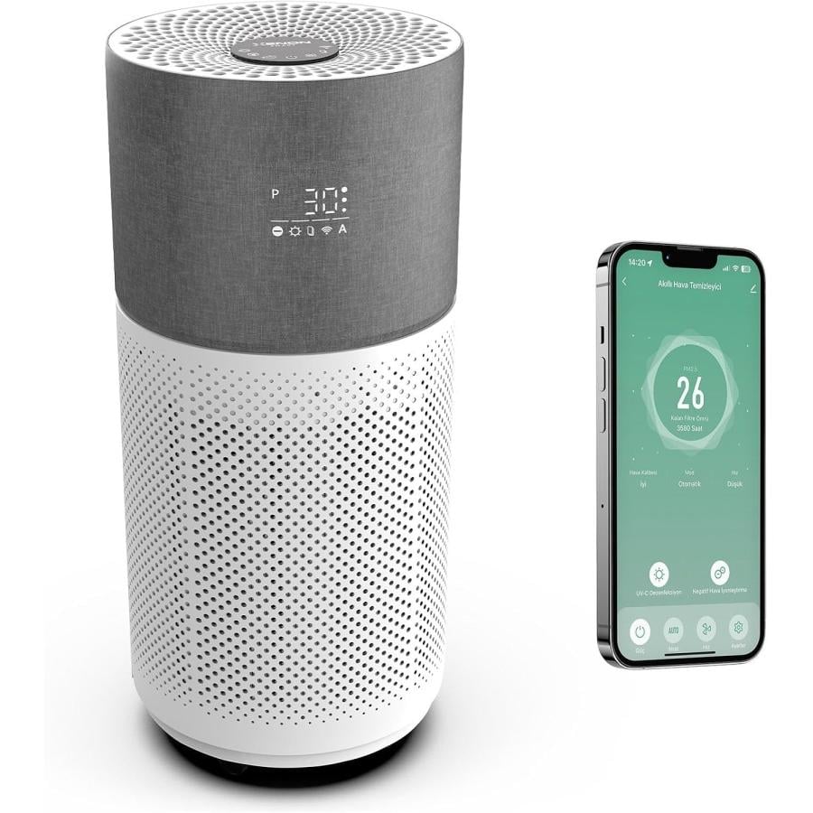 XENON Smart X7420_M0 Smart Air Purifier - Gray, Wi-FI, 70 m², CADR 550 m³/s