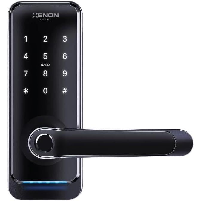 XENON Smart X8056 Smart Door Lock Fingerprint & PIN Code Entry, Black