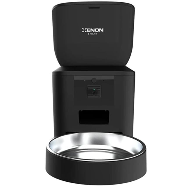 XENON Smart X8602SIYAH Smart Cat & Dog Food Bowl Black Wi-Fi Remote Sound and Camera Control