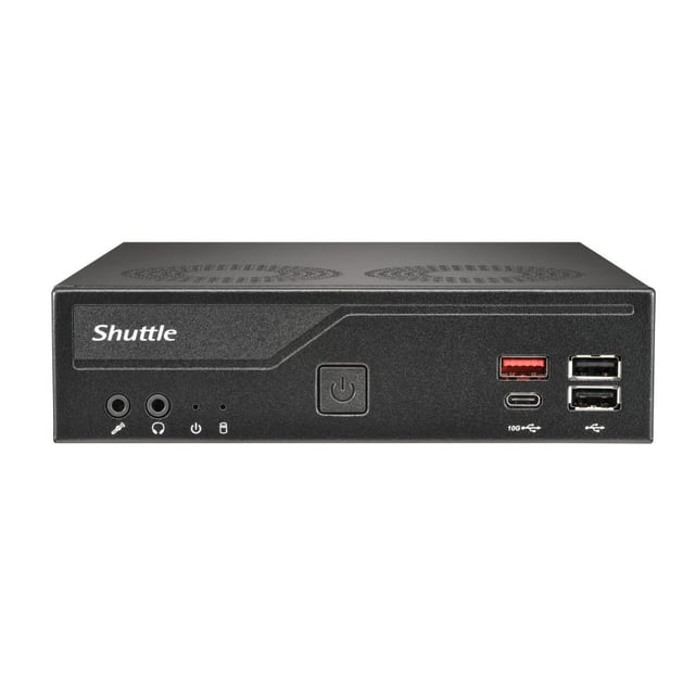 Shuttle PIB-DH810001 DH810 Slim PC, S1851, 1x HDMI (2.1) 1x DP, 1x USB-C (DP),  2x M.2, 2x LAN