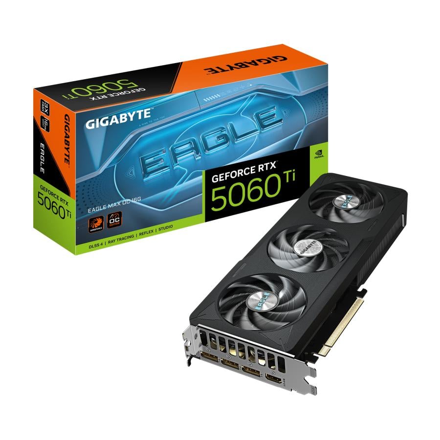Gigabyte GV-N506TEAGLEMAX OC-16GD GeForce RTX 5060 Ti EAGLE MAX OC 16G Graphics Card - 16GB GDDR7, 1