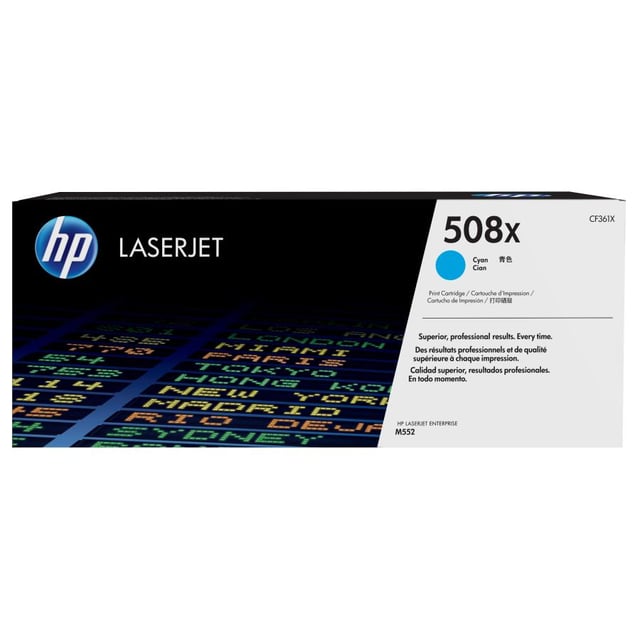 HP CF361X 508X Cyan High Yield Original LaserJet Toner Cartridge, 9500 pages, Cyan, 1 pc(s)