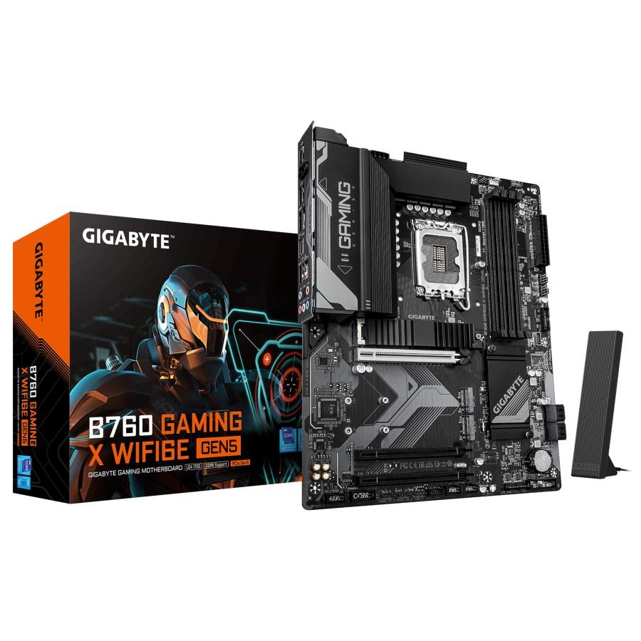 Gigabyte B760 G X WF6E GEN5, ATX, Intel LGA1700, DDR5, 5600 Mhz, 3x M.2, WI-Fi 6e, 2.5 GbE, USB 3.2