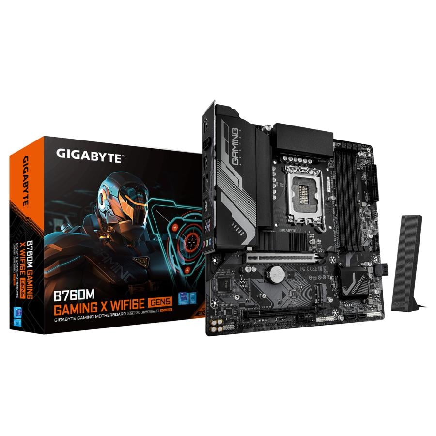 Gigabyte B760M G X WF6E GEN5, mATX, Intel LGA1700, B760, DDR5, 2x M.2, 2.5 GbE, USB 3.2 Gen 1