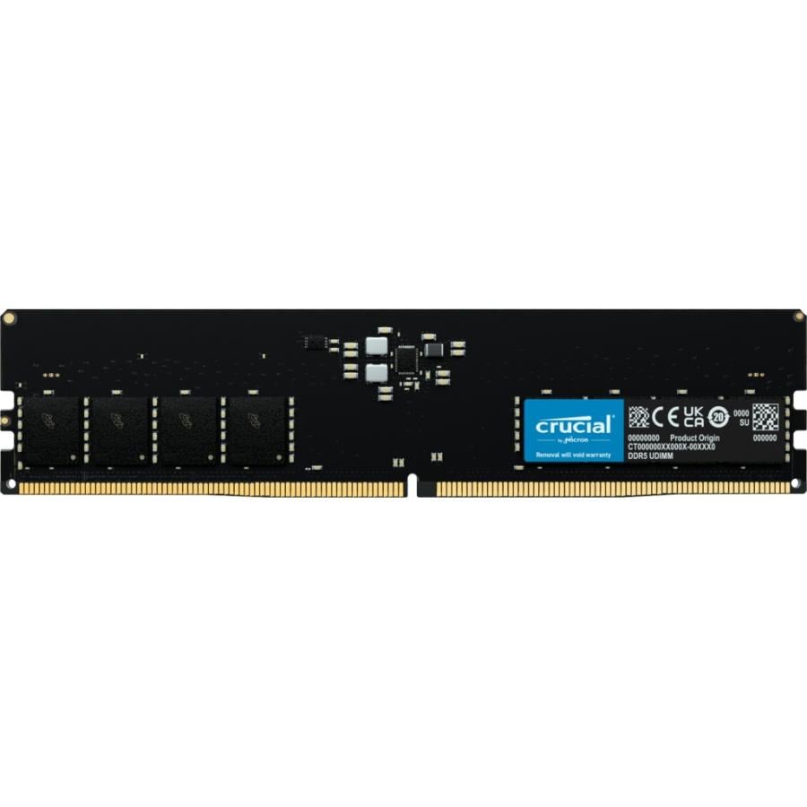 Crucial CT32G48C40U5 DIMM, 1x 32 GB, DDR5, 4800 Mhz, CL40, 1.1v, Micron-A, Black