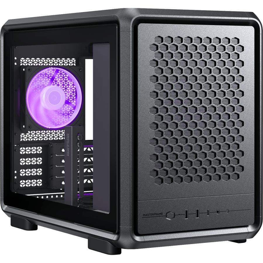 Cooler Master MF400M-KHNN-S00 MasterFrame 400 Mesh Black, mATX, USB 3.2 Type-C, Window, Black