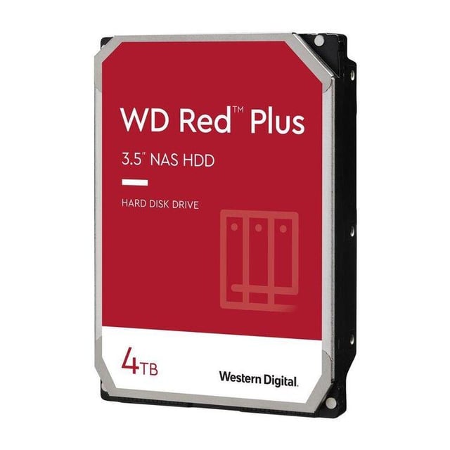 Western Digital WD40EFZZ Red Plus NAS HDD, 4TB, 3.5", 5400 RPM, 128 MB