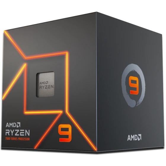 AMD 100-100000590BOX Ryzen 9 7900 Box, AMD AM5, 12-Core HT, 3.7/ 5.4 Ghz, 64MB, DDR5, 65W, Boxed