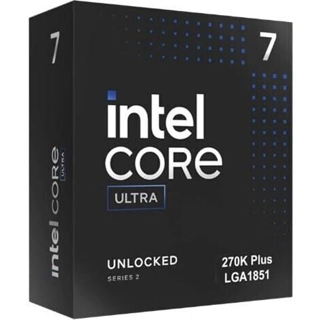Intel BX80768270K Core Ultra 7 270K Plus CPU LGA 1851, Arrow Lake, 5,5 GHz, 24-Core, boxed