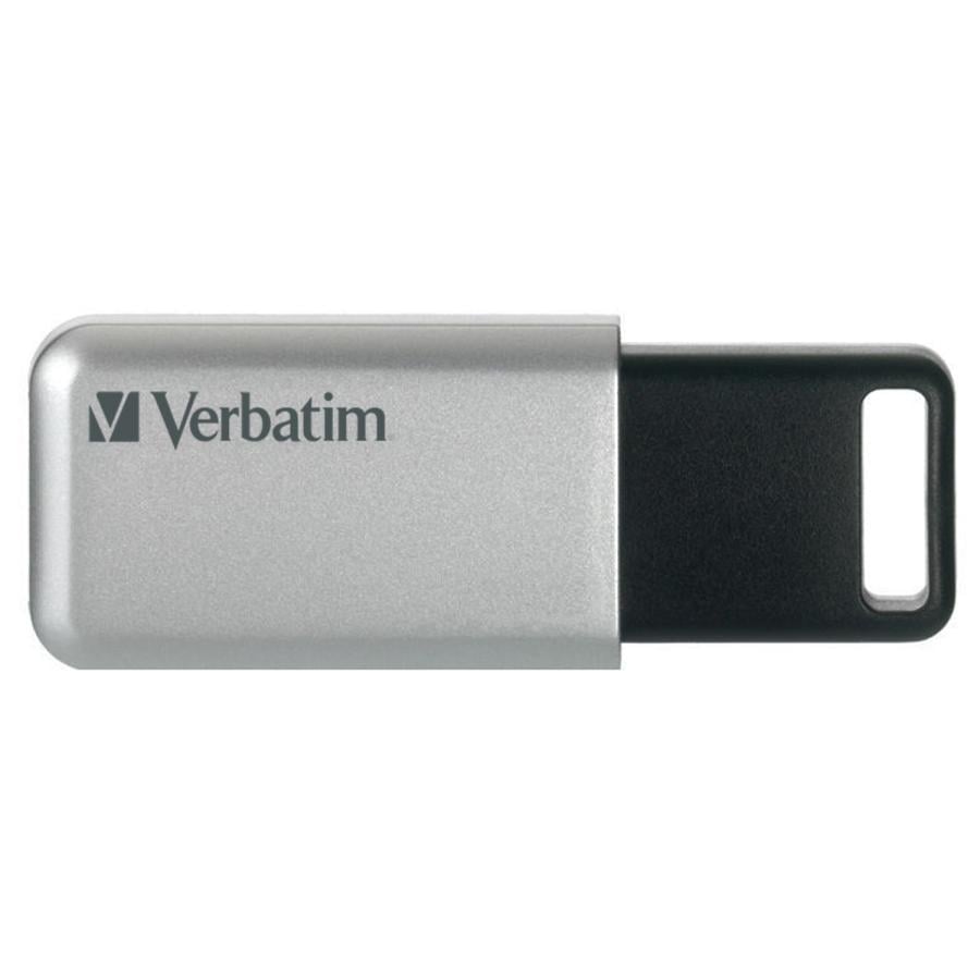 Verbatim 98664 Secure Pro USB 3.0 Drive, 16 GB, USB Type-A, 3.2 Gen 1 (3.1 Gen 1) Capless, Silver