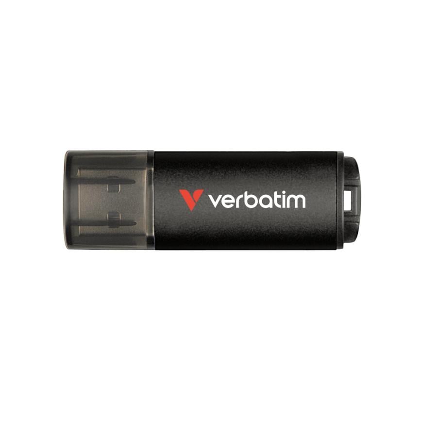 Verbatim 30211 V200 Metal USB Drive, 64 GB, USB Type-A, 3.2 Gen 1, 200 MB/s, Cap, Black