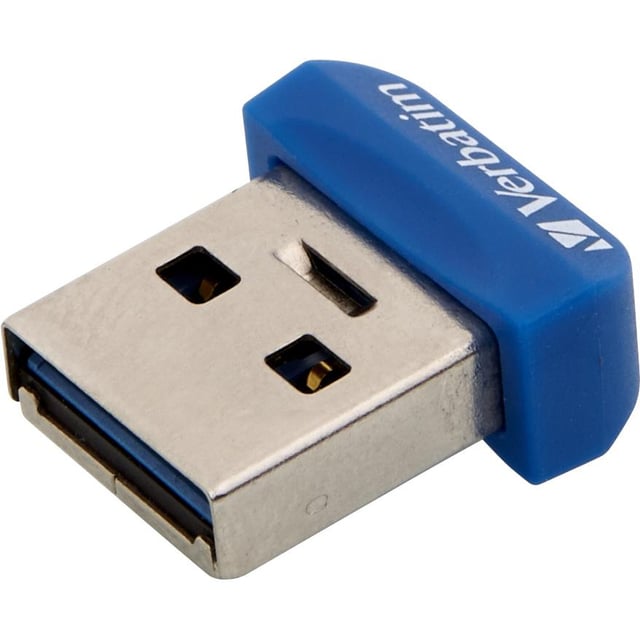 Verbatim 98711 Store "n" Stay NANO USB 3.0 Drive, 64 GB, USB Type-A, 3.2 Gen 1, Cap, 3 g, Blue