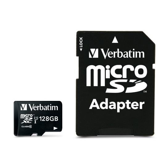 Verbatim 44085 Micro SDXC Premium, 128 GB, MicroSDXC, Class 10, UHS-I, 45 MB/s, 10 MB/s