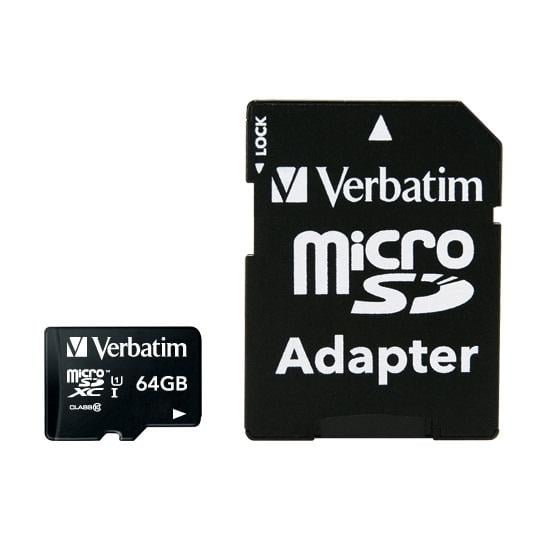 Verbatim 44084 Micro SDXC Premium, 64 GB, MicroSDXC, Class 10, 90 MB/s, Class 1 (U1) V10