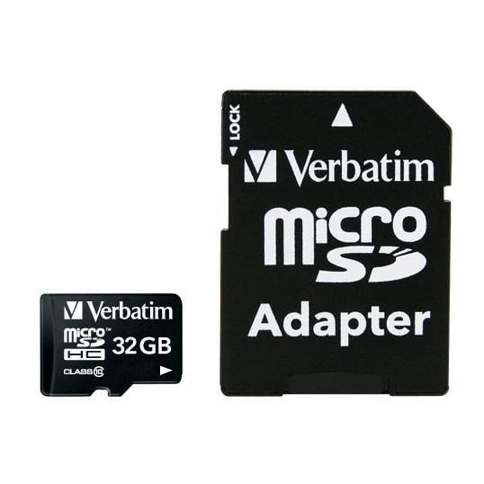 Verbatim 44083 Micro SDHC Premium, 32 GB, MicroSDHC, Class 10, 10 MB/s, 10 MB/s, Black