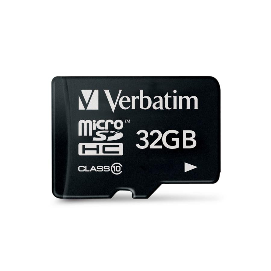 Verbatim 44013 Micro SDHC Premium, 32 GB, MicroSDHC, Class 10, 10 MB/s, 10 MB/s, Black