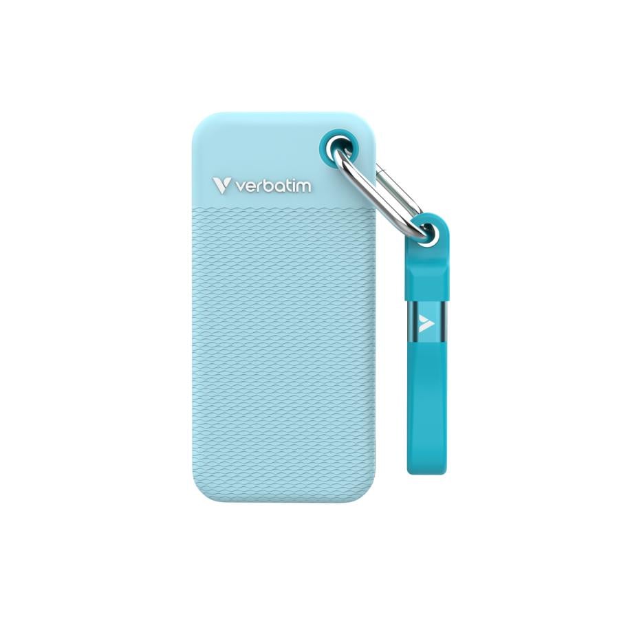Verbatim 32325 Pocket SSD Polar Blue incl. sleeves, 2 TB, USB Type-C, 3.2 Gen 2, 10000 MB/s, 10 Gbit