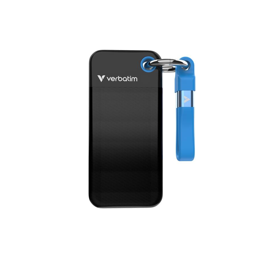 Verbatim 32191 Pocket SSD Black/Blue, 1 TB, USB Type-C, 3.2 Gen 2, 1000 MB/s, 10 Gbit/s, Black, Blue