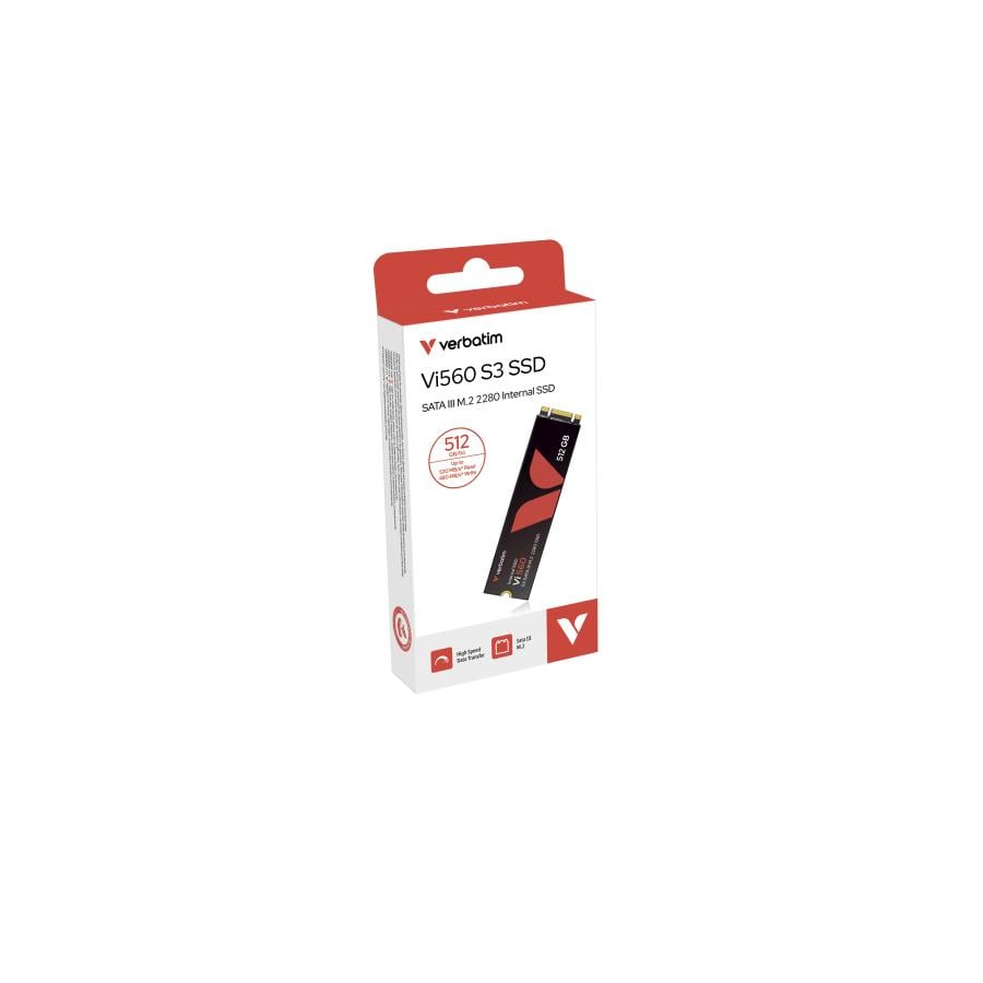 Verbatim 49363 Vi560 S3 SSD, 512GB, M.2, 520 MB/s, 6 Gbit/s