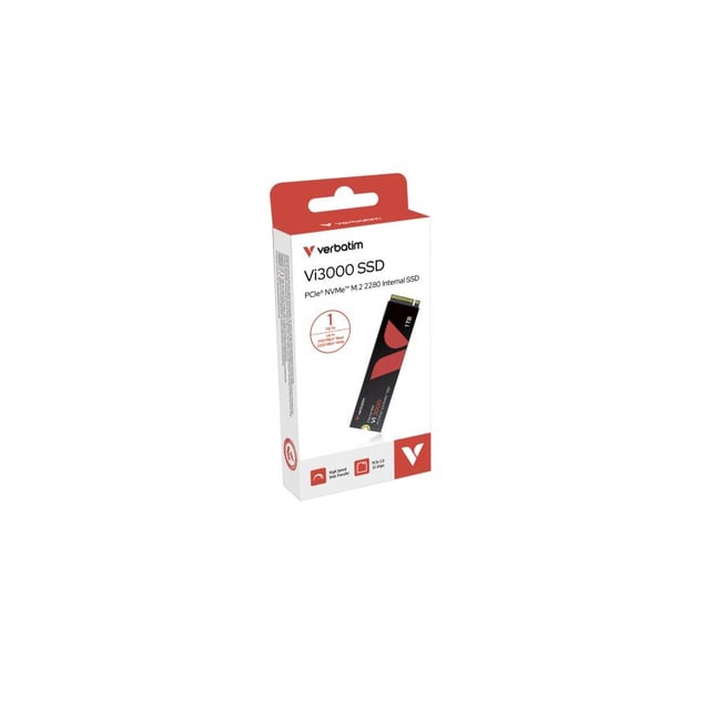 Verbatim 49375 Vi3000 PCIe NVMe M.2 SSD, 1 TB, M.2, 3100 MB/s