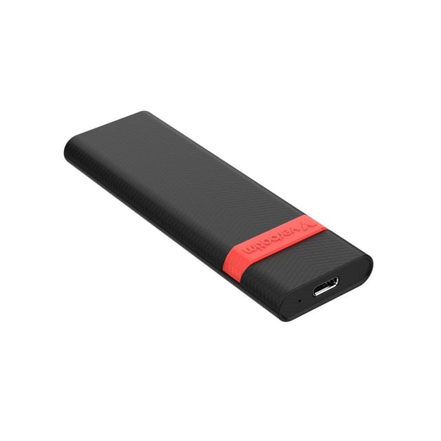 Verbatim 32261 M.2 NVMe SSD Enclosure Kit, M.2, PCI Express, USB Type-C, 10 Gbit/s, Black, Red