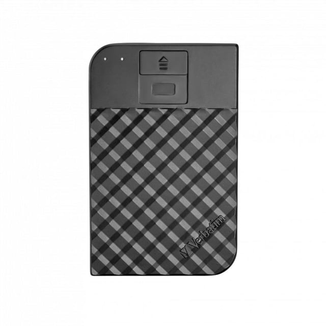 Verbatim 53651 Fingerprint Secure Portable Hard Drive, 2 TB, 3.2 Gen 1, 256-bit Encrypt, Black