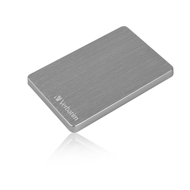 Verbatim 53662 Store "n" Go ALU Slim Portable Hard Drive, 1 TB, 2.5", USB Type-C 3.2 Gen 1, Grey
