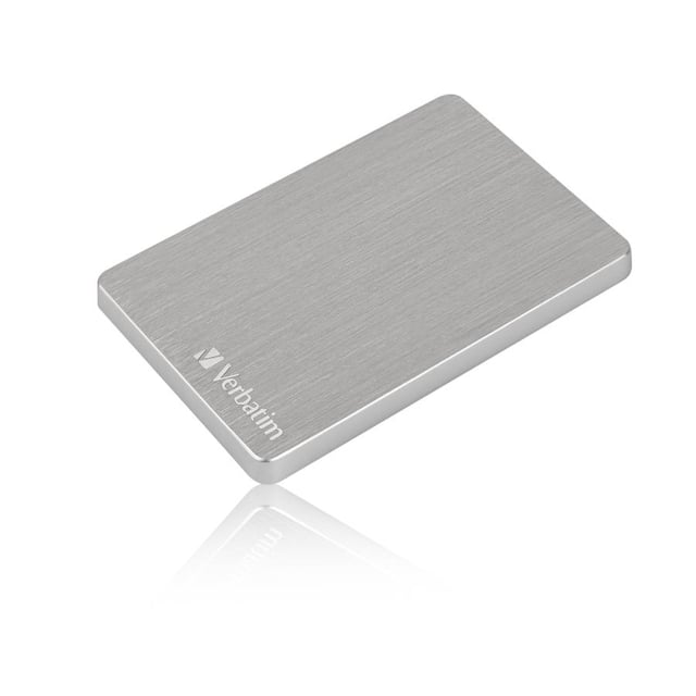 Verbatim 53663 Store "n" Go ALU Slim Portable Hard Drive Silver, 1 TB, 2.5", USB 3.2 Gen 1 Type-C