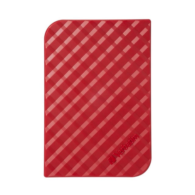 Verbatim 53203 Store "n" Go USB 3.0 Hard Drive, 1 TB, USB 3.2 Gen II, 5400 RPM, Red