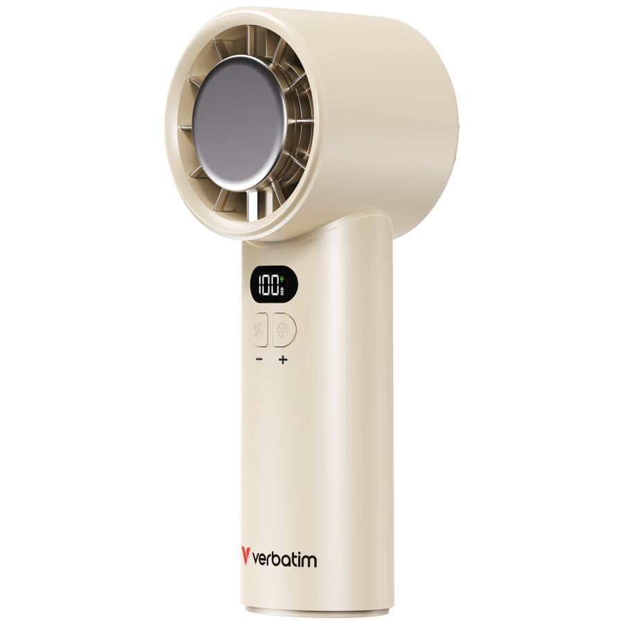 Verbatim 32343 Cool’n’Go IceTouch Handheld Fan White/Silver, 1 fan(s) Handheld fan, 8 W