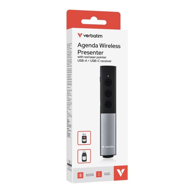 Verbatim 32366 Agenda Wireless Presenter with Red Laser Pointer
