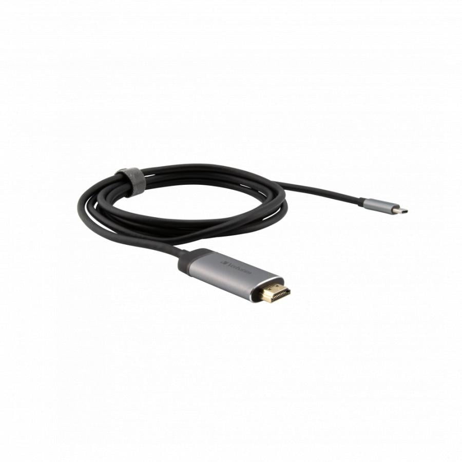 Verbatim 49144 USB-C To HDMI Adapter, USB Type-C, HDMI, Male, Male, Straight, 1.5 m