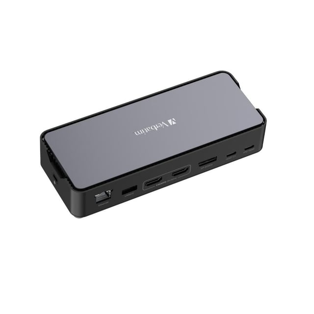 Verbatim 32171 CDS-15 USB-C Pro Docking Station, USB 3.2 Gen 1, USB-C 100 W, 3.5 mm, Silver