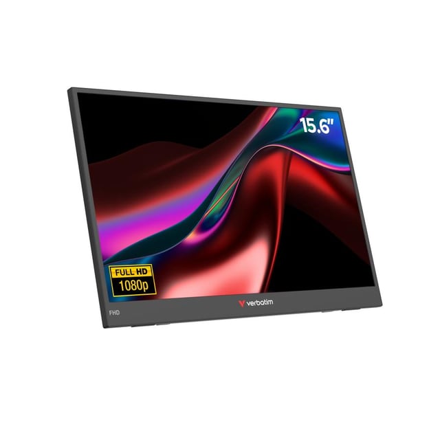 Verbatim 32401 Portable 15.6" FHD LCD LED Monitor LIGHT, 1920 x 1080p, IPS, 250 cd/m², 1000:1