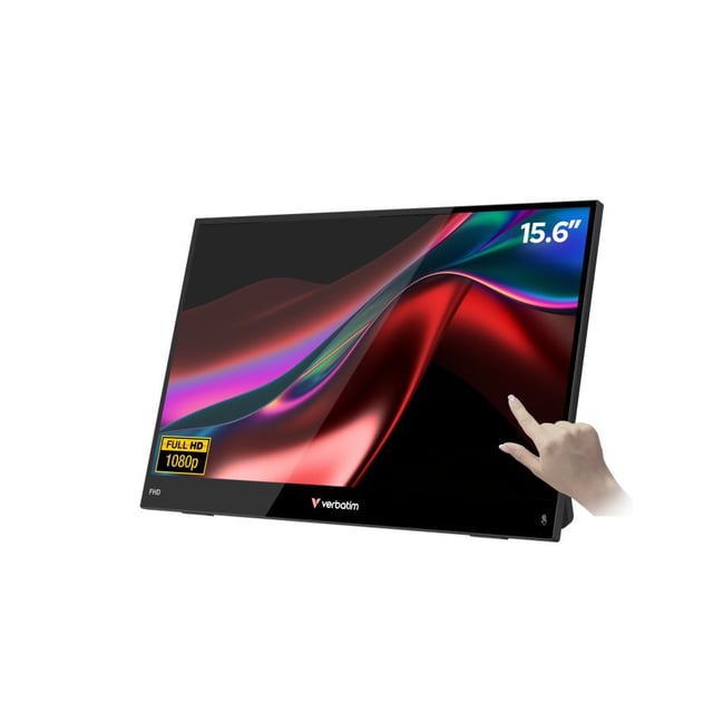 Verbatim 32402 Portable 15.6" FHD LCD LED Touch Monitor LIGHT, 1920 x 1080p, IPS, 1000:1, 250 cd/m²