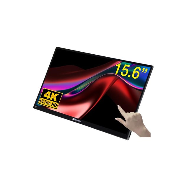 Verbatim 32238 Portable Touchscreen Monitor Ultra HD 4K, 3840 x 2160p, IPS, LED, 350 cd/m², 1000:1