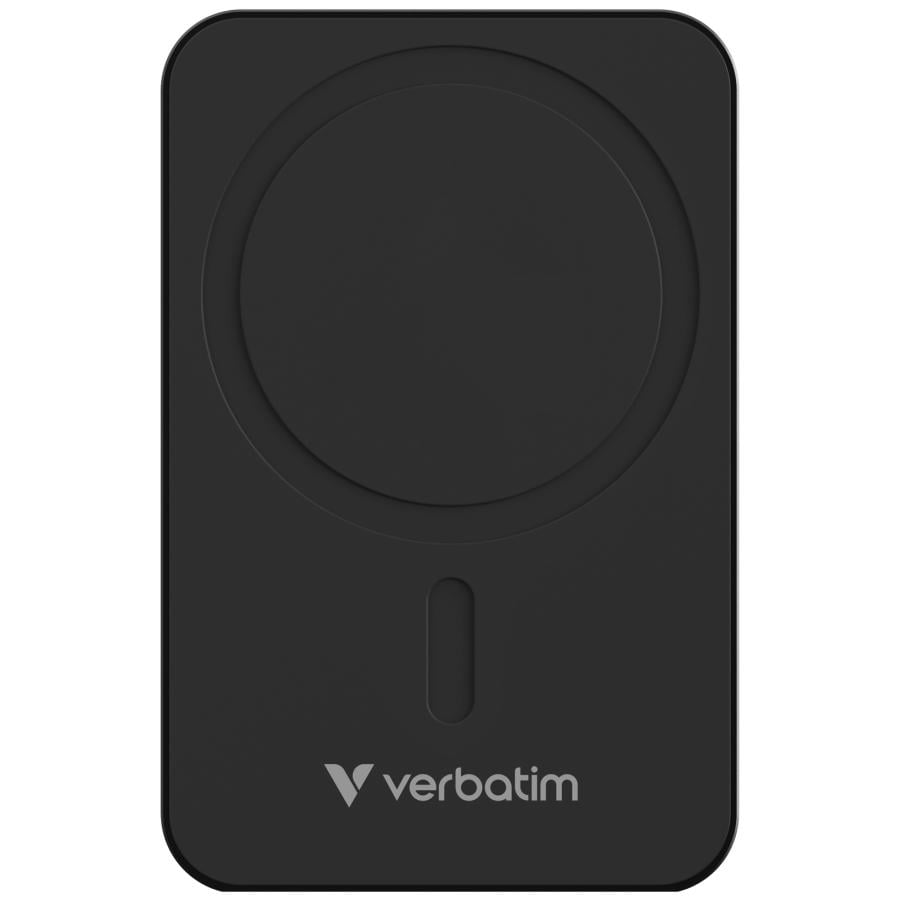 Verbatim 32223 Charge "n" Go Essentials Power Bank, 20000 mAh, Wireless Magnetic, 50W, Black